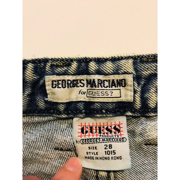 Vintage Georges Marciano Acid Wash Guess Jeans Style 2015 High Waist Mom Size 28 - Picture 6 of 12